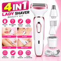 4-in-1 Lady Shaver for Women | Rechargeable Wet & Dry Body Hair Remover